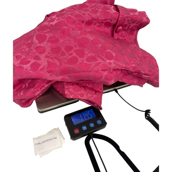 Vintage Alper Schwartz Womens Dress Jacket Set Small Pink Jacquard Cocktail 70s - Picture 15 of 15